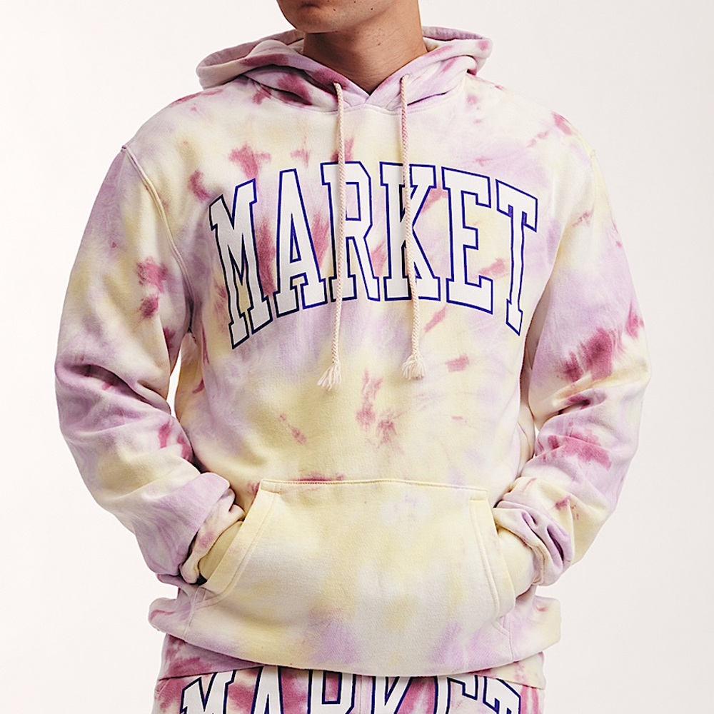 Market Boarder Arc tie-dye hoodie